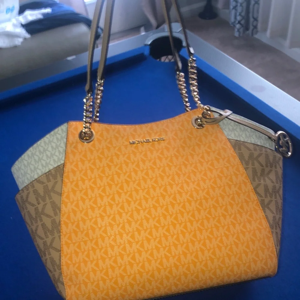 Michael Kors Orange and Brown Women's Bag (Excellent care!) - Picture 1 of 13